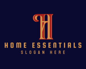 Retro Firm Letter H  logo design