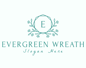 Botanical Leaf Wreath logo design