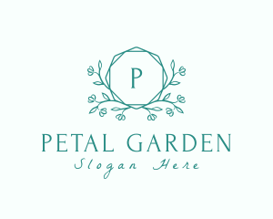 Botanical Leaf Wreath logo design