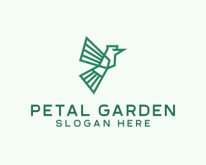 Geometric Hummingbird Aviary logo design