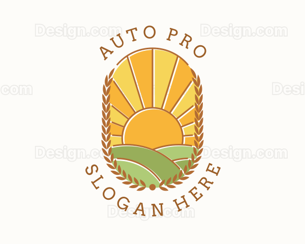Farming Field Land Logo