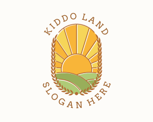 Farming Field Land logo design