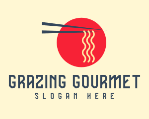 Japanese Restaurant Ramen Noodle logo design