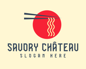 Japanese Restaurant Ramen Noodle logo design