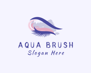 Watercolor Eyelash Styling logo design