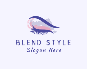 Watercolor Eyelash Styling logo design