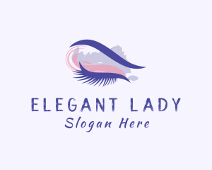 Watercolor Eyelash Styling logo design