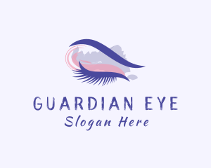 Watercolor Eyelash Styling logo design