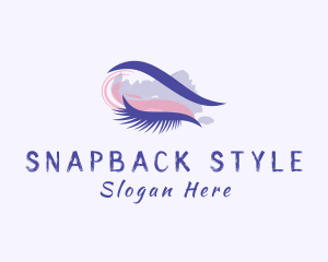 Watercolor Eyelash Styling logo design