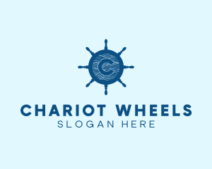 Sailor Wheel Wave logo design