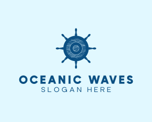 Sailor Wheel Wave logo design