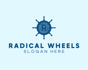 Sailor Wheel Wave logo design