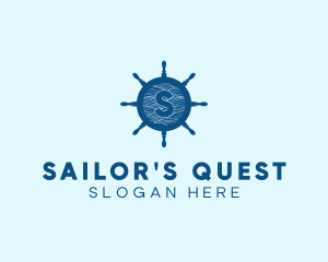 Sailor Wheel Wave logo design