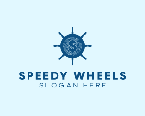 Sailor Wheel Wave logo design