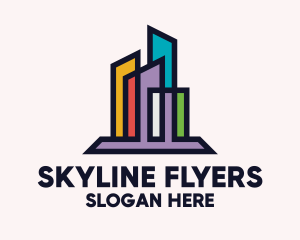 Colorful Skyscraper Firm logo design