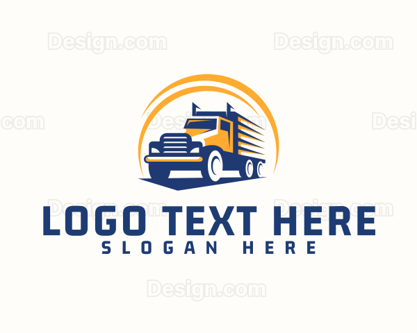 Truck Cargo Logistics Logo