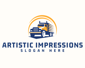 Truck Cargo Logistics logo design