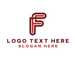 Logistics Freight Courier Letter F Logo