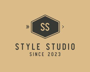 Arrow Hipster Boutique Studio logo design