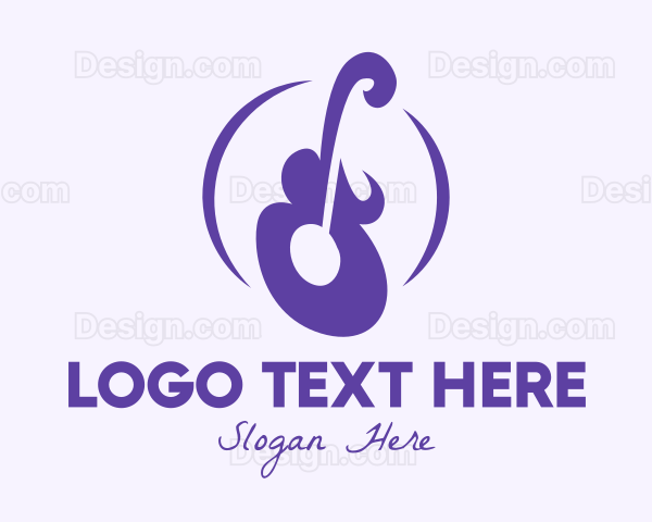 Violet Guitar Instrument Logo