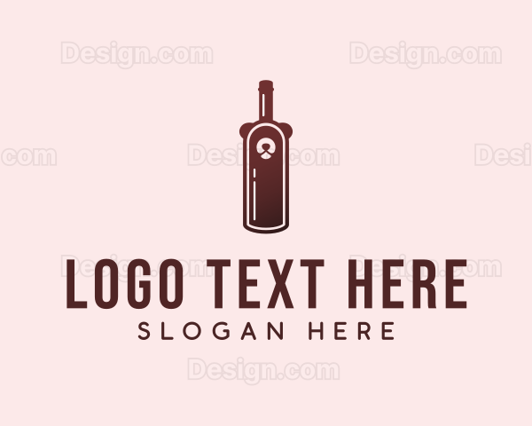 Bear Wine Bottle Logo