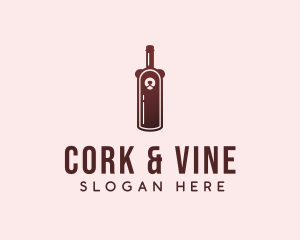 Bear Wine Bottle logo design