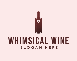 Bear Wine Bottle logo design