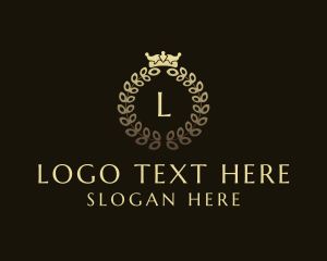 Luxury Crown Wreath Asset logo