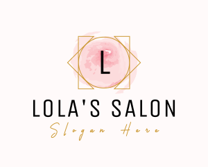 Feminine Salon Watercolor logo design