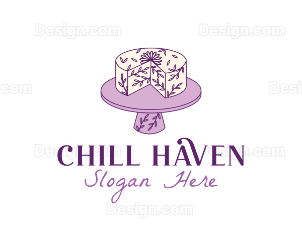 Floral Cake Baking Logo