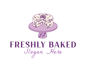 Floral Cake Baking logo design