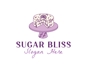 Floral Cake Baking logo design