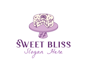 Floral Cake Baking logo design