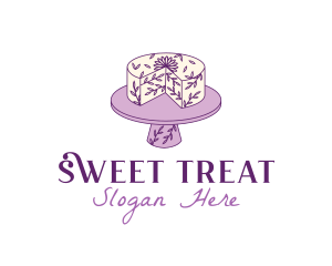 Floral Cake Baking logo design