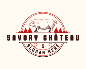 Pig Grill Smokehouse logo design