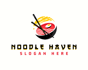 Ramen Noodle Bowl logo design