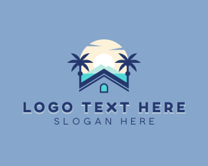 Beach Vacation Travel Logo