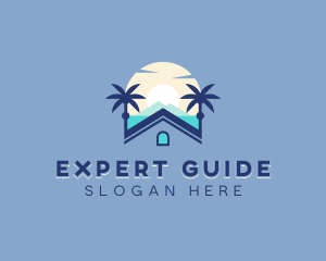 Beach Vacation Travel logo design