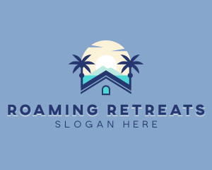 Beach Vacation Travel logo design