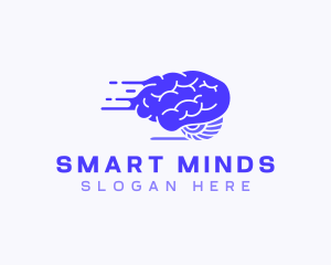 Fast Learning Brain logo design