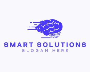 Fast Learning Brain logo design