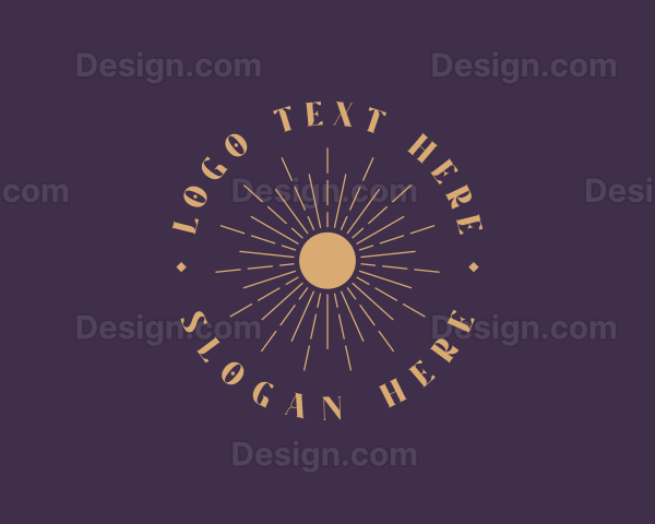 Elegant Sun Badge Logo