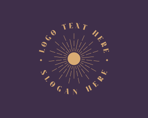 Elegant Sun Badge logo