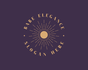 Elegant Sun Badge logo design