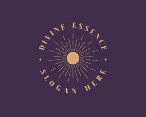 Elegant Sun Badge logo design