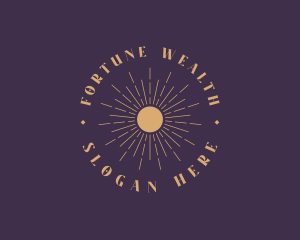 Elegant Sun Badge logo design