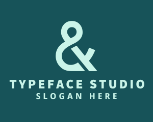 Green Ampersand Font logo