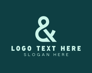 Green Ampersand Font logo