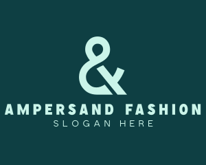 Green Ampersand Font logo design