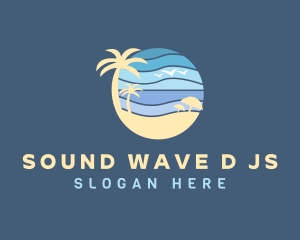 Beach Seaside Waves logo design